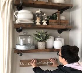 simple shelf styling