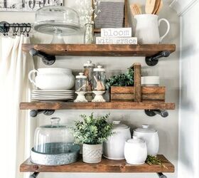 simple shelf styling