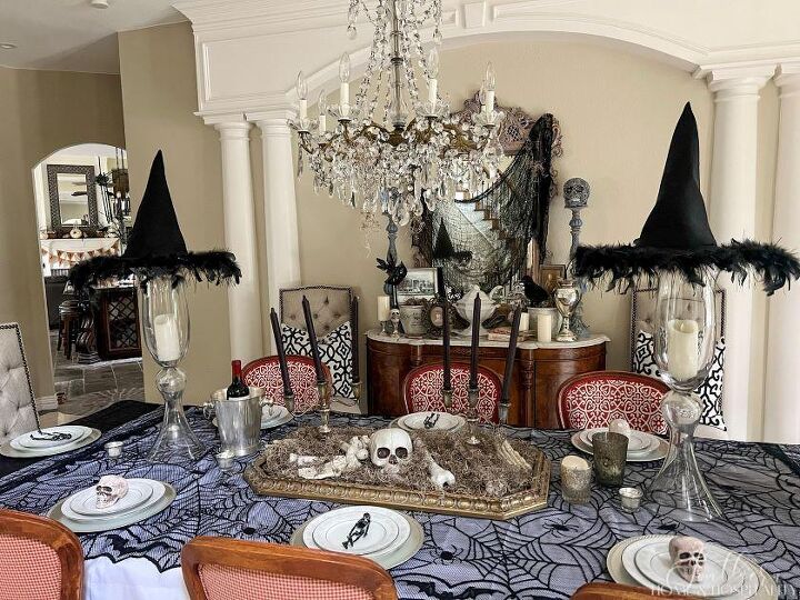 halloween home tour southern gothic dining room