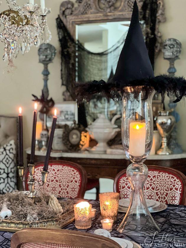halloween home tour southern gothic dining room