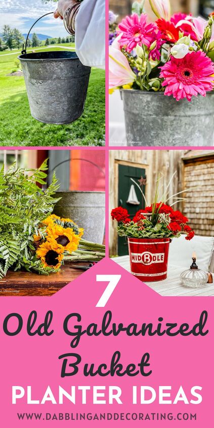 7 old galvanized bucket planter ideas