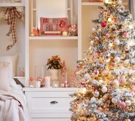 6 easy ways to achieve an irresistibly festive white christmas tree, pink christmas tree decorations