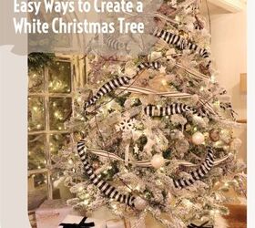 6 easy ways to achieve an irresistibly festive white christmas tree, beautiful white Christmas tree decorated with picks ribbons and lots of white lights