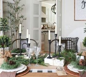 how to set a beautiful natural christmas table, natural Christmas table decor