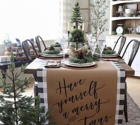 how to set a beautiful natural christmas table, natural farmhouse Christmas tablescape