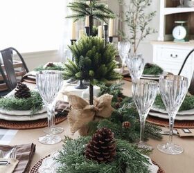 how to set a beautiful natural christmas table, inspiring natural Christmas table ideas