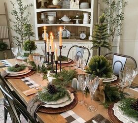 how to set a beautiful natural christmas table, Natural elements mixed with crystal makes an elegant holiday table