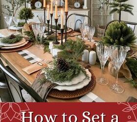 how to set a beautiful natural christmas table