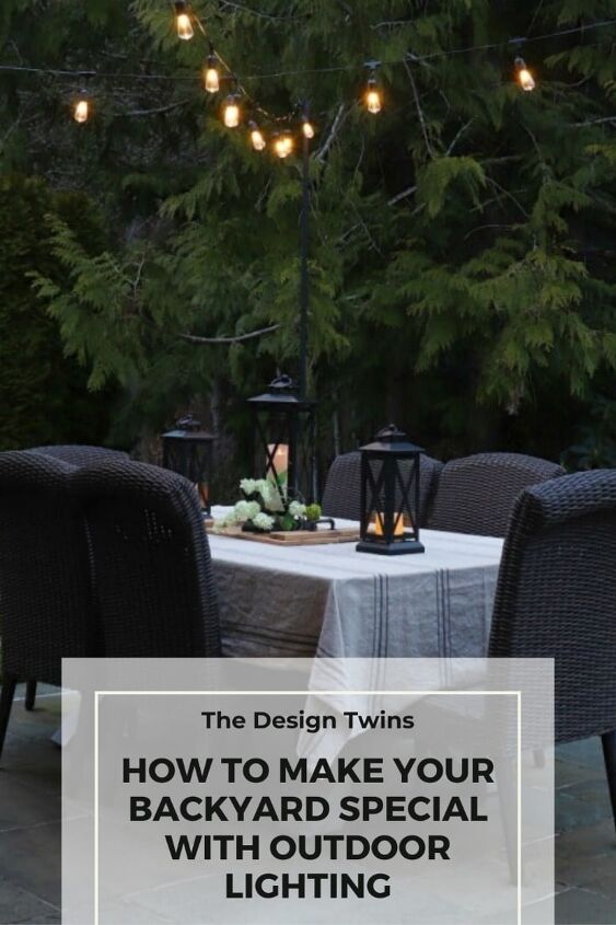 how to make your backyard special with outdoor lighting, backyard lighting creates festive ambiance for outdoor dining