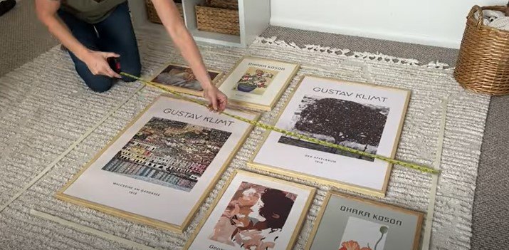 Using masking tape to create a boxed border