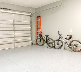 garage makeover ideas, A clean and organized garage leaves room for bicycle storage