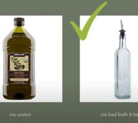 cheap ways to make home look expensive, Decanting liquids into refillable bottles