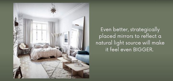 how to make a small space look bigger, Mirrors can reflect light and make a small space appear bigger