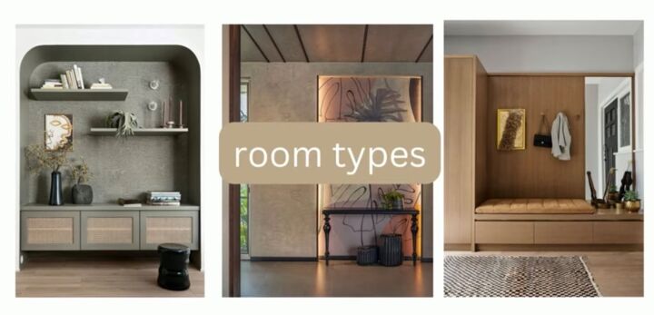 interior design terms, Different room types