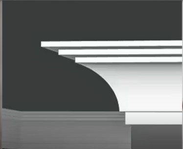 dressing wall, Crown molding example 2