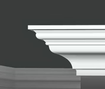 dressing wall, Crown molding example 3