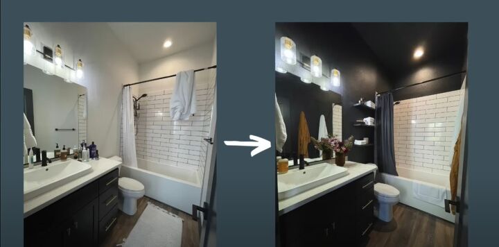 spa bathroom ideas, White bathroom vs dark bathroom