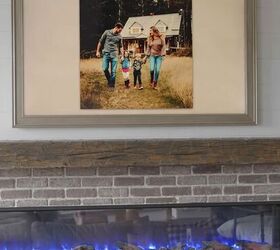 fall floral arrangements, Picture frame TV with family photos