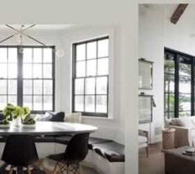 timeless interior design, Examples of black window frames