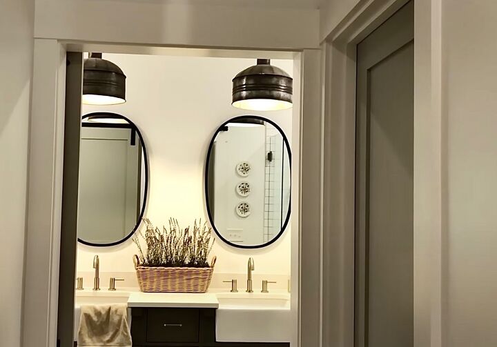 Bathroom with two mirrors