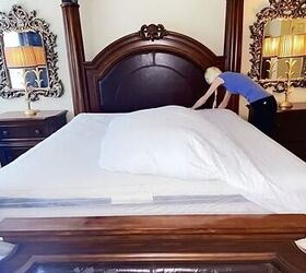 Placing the fitted sheet on the mattress