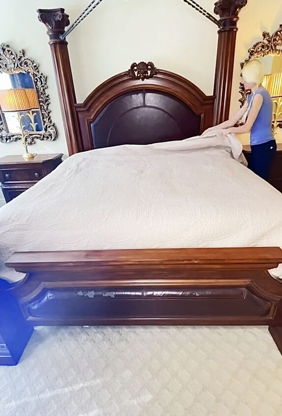 Adding a bedspread coverlet