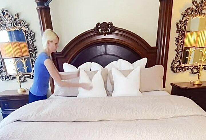 Fluffing up pillows