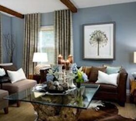 navy blue decor, Navy blue and brown