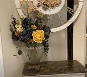 fall entryway table decor, How to make a fall floral arrangement