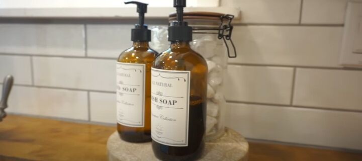 Glass bottles for hand soap and dish soap