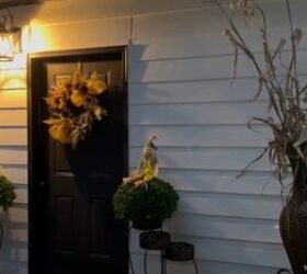 Planter with corn stalks