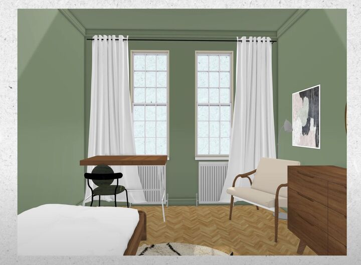 tiny bedroom ideas, Desk with a window view