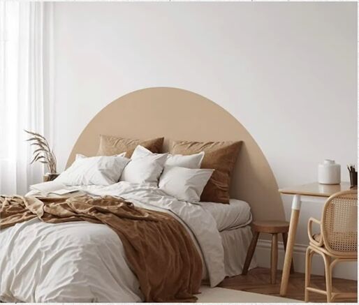 bedroom design ideas, Creating a faux headboard behind a bed