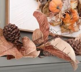 decorate mantel for fall, DIY fall garland for a mantel