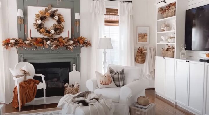 fall decorating living room, Living room with fall decor