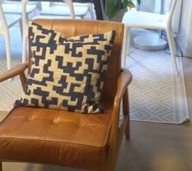 notting hill interior design, Leather chair with cushion