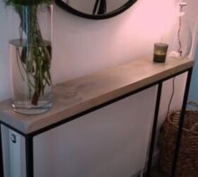notting hill interior design, Wrought iron and wood console table