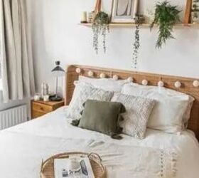 different styles of interior design, Natural elements in a boho style bedroom