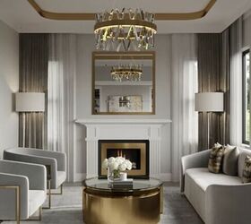 different styles of interior design, Glamorous living room