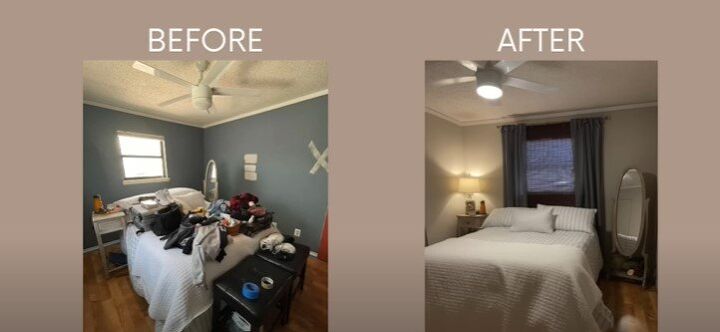 how to make a small home feel bigger, Changing colors of bedroom walls