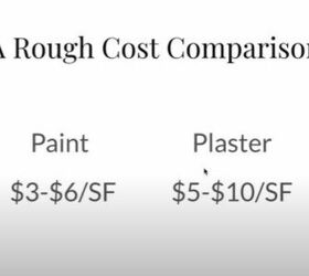 Cost comparisons of paint vs. plaster