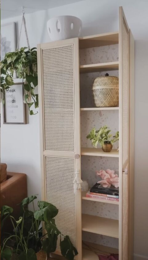 luxury ikea hacks, Switching out glass panels for rattan