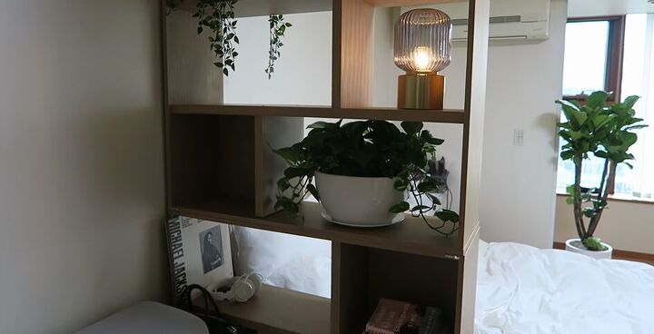 small space design, Using a shelving unit as a divider