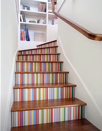 wallpaper decor ideas, Wallpaper beneath staircases