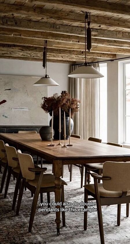dining room mistakes, Double pendants in the dining room
