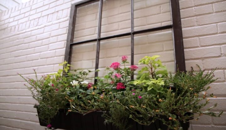 outdoor courtyard, Window box with flowers