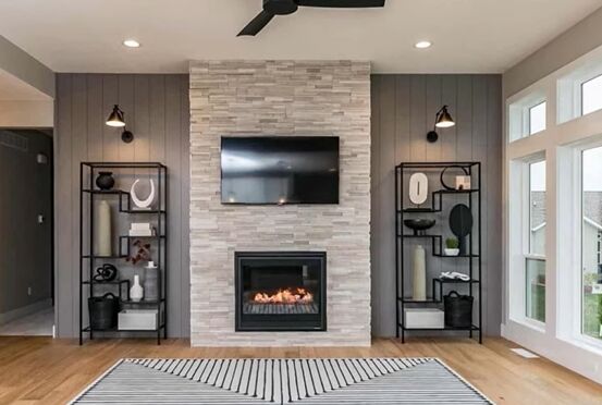 Natural stone accent wall example 1