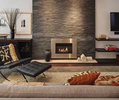 Natural stone accent wall example 2