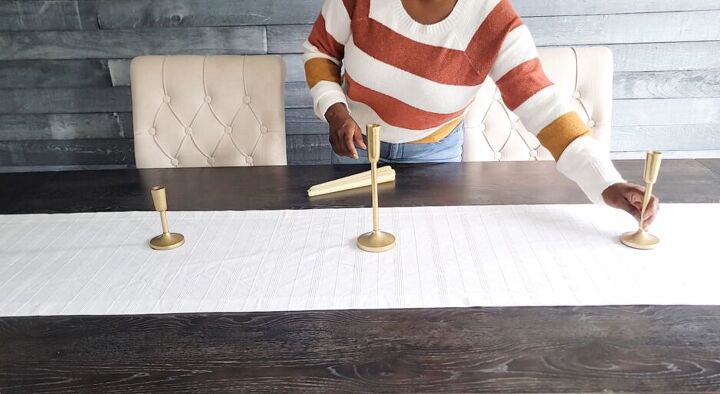 Gold tapered candle holders