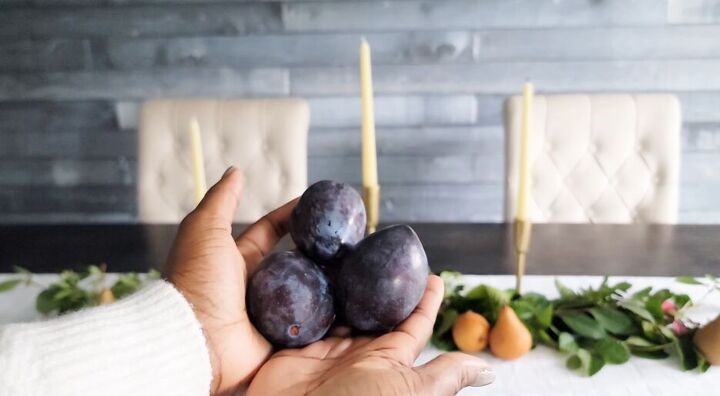 Plums for the Thanksgiving tablescape